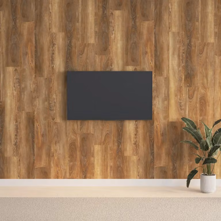 Pannelli da parete effetto legno marrone vidaXL in PVC, 2,06 m²