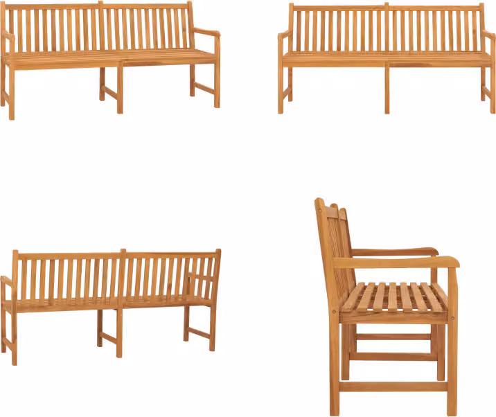 vidaXL Panca da giardino 180 cm in teak massiccio - Panca da giardino - Panca da giardino - Panca da patio - Panche da patio