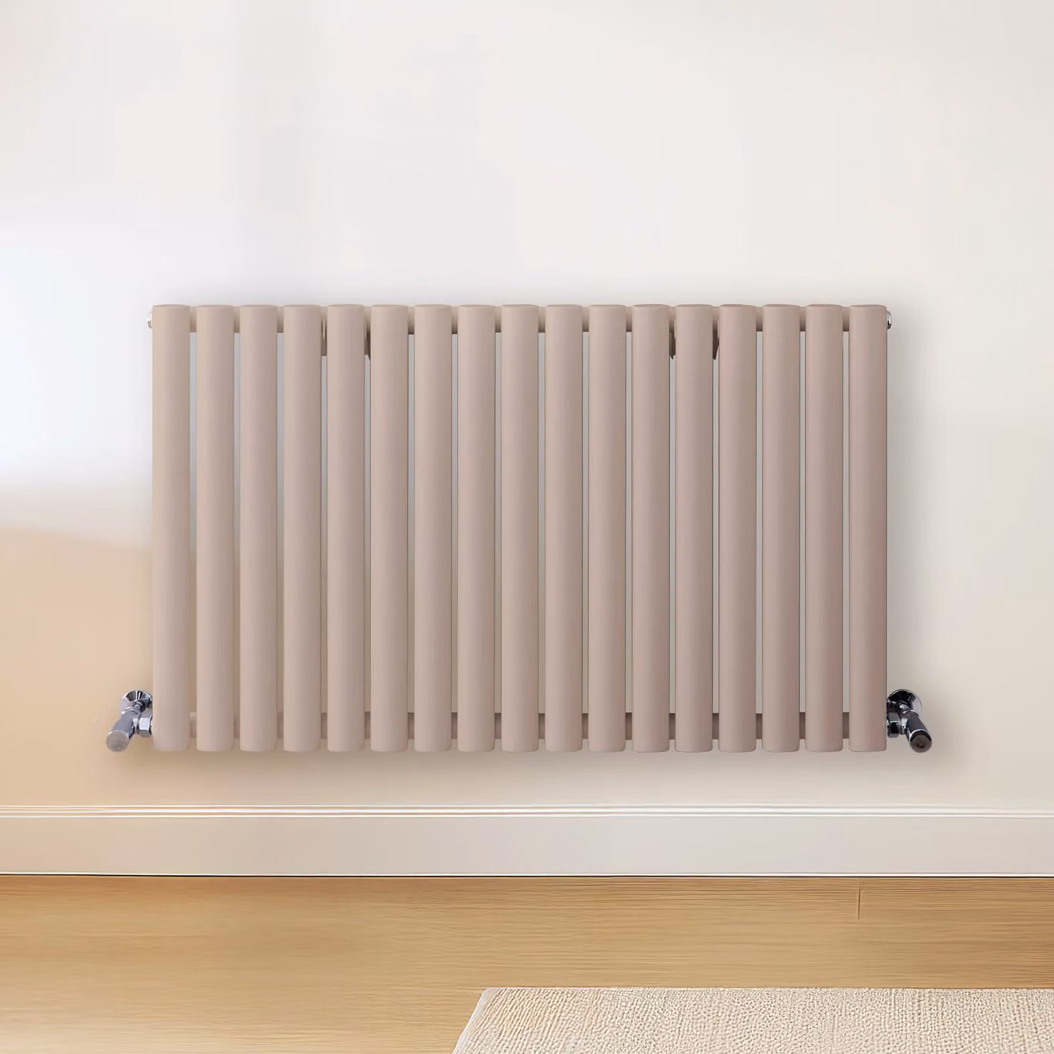 Radiatore di Design Orizzontale Rosa (Rose Petal Rosa) - 600mm x 1000mm - Pannello Doppio  - Revive