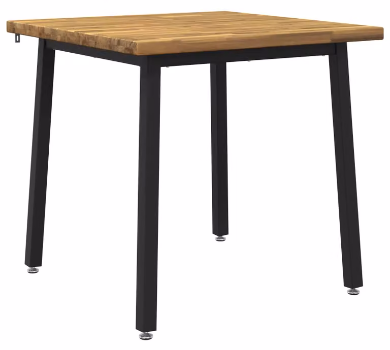 60 x 55 x 75 cm. Mobile in legno massello di acacia, bianco e nero, angolare