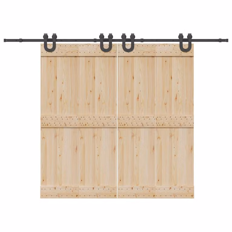 vidaXL Kit di Binari per Porte Scorrevoli in Acciaio Inox Nero Opaco