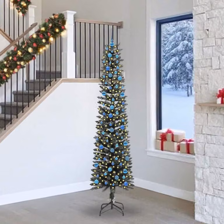 Maison Exclusive - Albero di Natale artificiale con 300 LED e supporto, verde, 240 cm