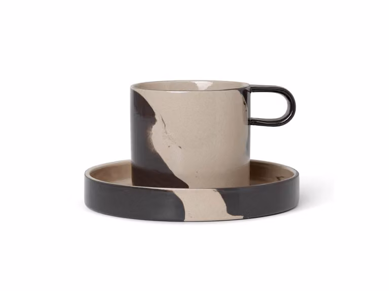 Tazza Inlay con Piattino