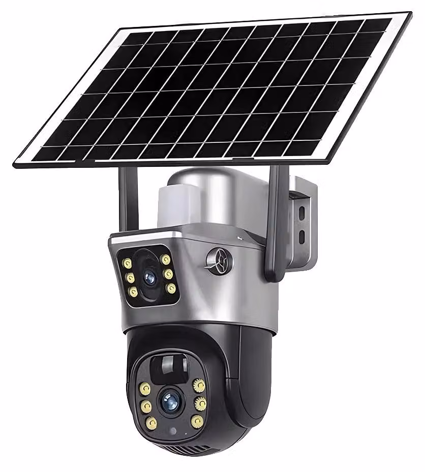 Telecamera solare, risoluzione 8 MP, visione notturna, telecamera WiFi con scheda da 128 GB