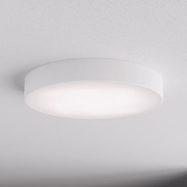Plafoniera Cleo TEMAR LIGHTING, dimmerabile, Bianco / Opale, Bagno, Metallo, Plafoniera