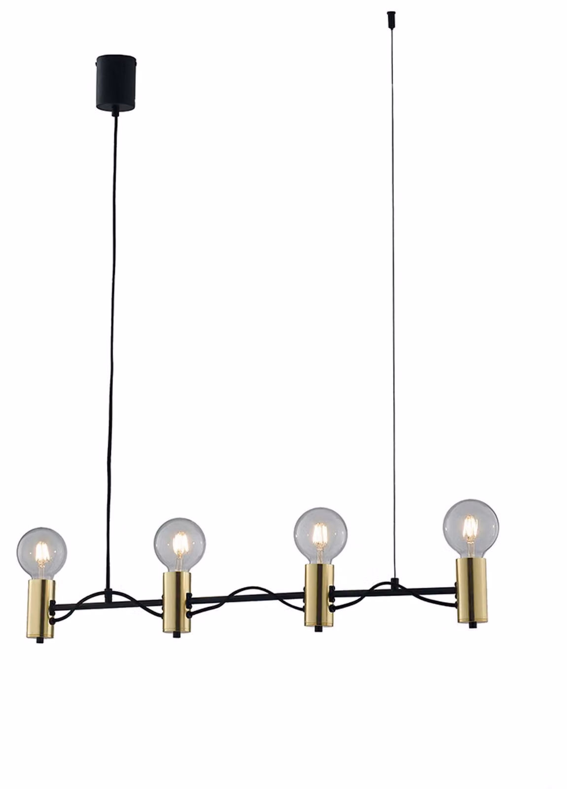 LUCE Design Lampada a sospensione Axon a 4 punti luce E27 Nero/Oro