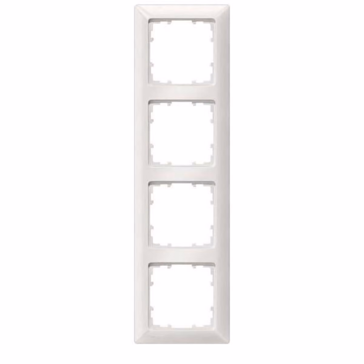 Cornice Siemens, quadrupla, linea DELTA, bianco titanio, 1 pz.