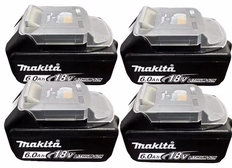 Batteria per utensili elettrici, capacità 6Ah, sistema di protezione avanzato, confezione da 4 pezzi Makita 6Ah