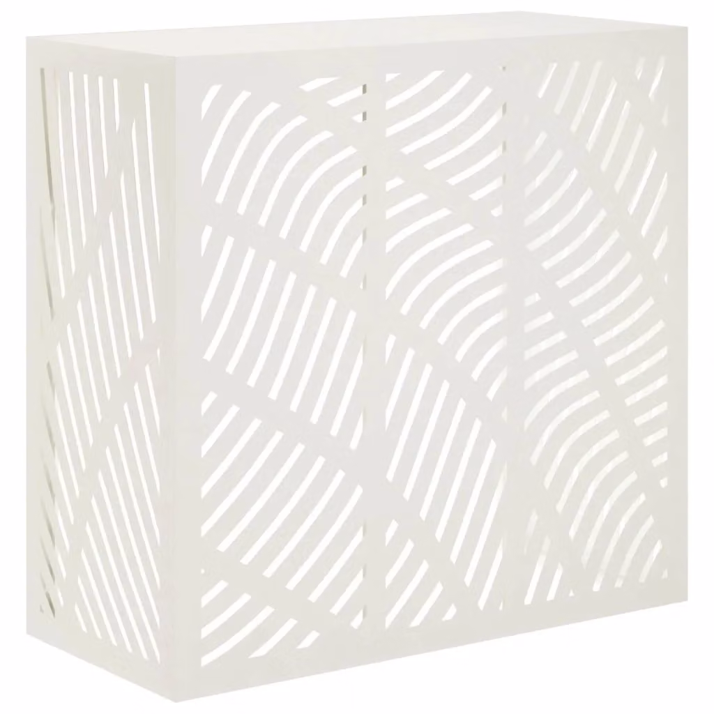 Copertura per condizionatore d'aria vidaXL in acciaio bianco L/P/H: 110 x 50 x 105 cm – 2
