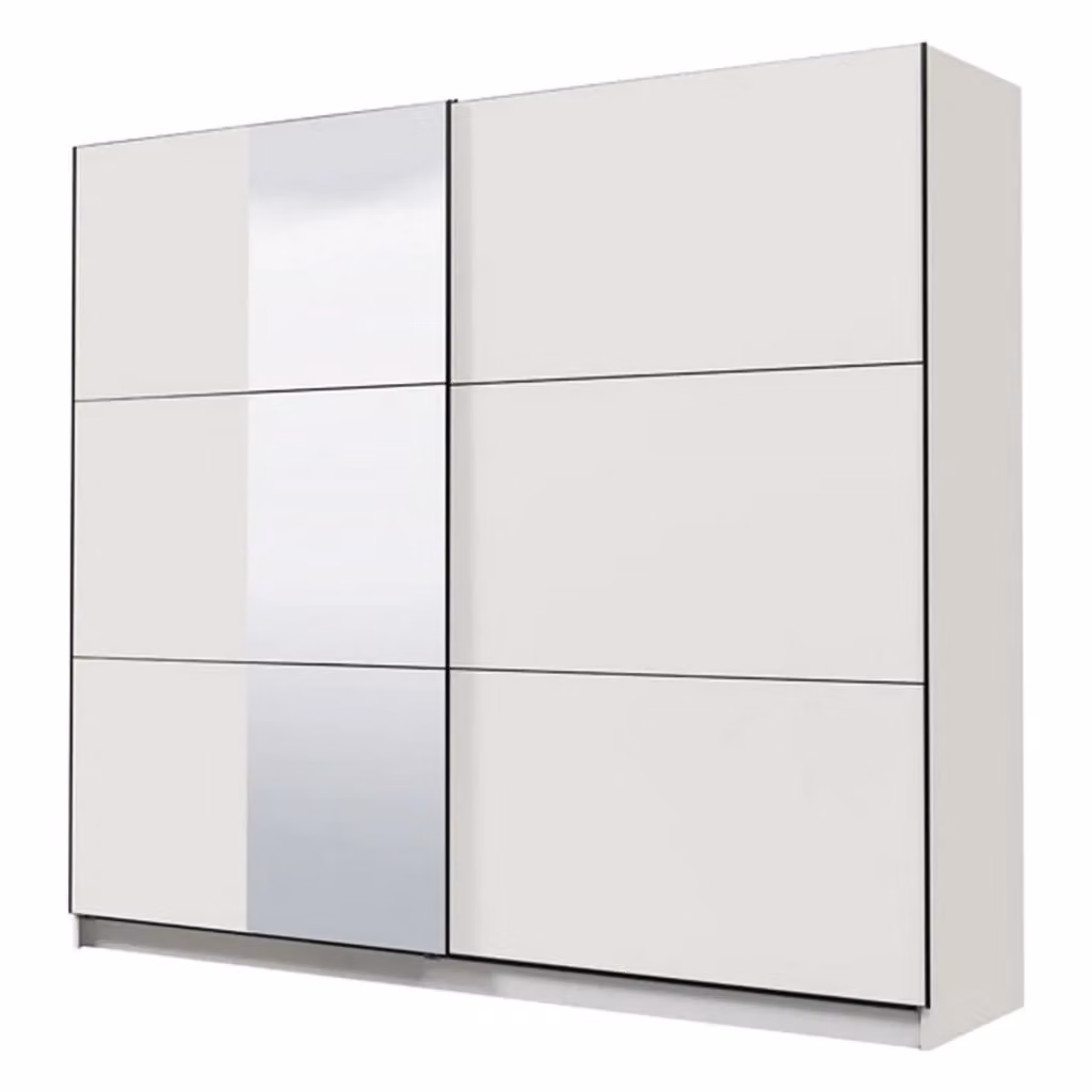 Armadio Camera da Letto Sorgono DMORA con Ante Scorrevoli, Bianco Opaco, L: 236.5 cm, H: 210 cm – 2