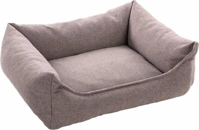 Cuccia rettangolare per cani, con cerniera, dimensioni 65x50x20 cm, colore grigio chiaro