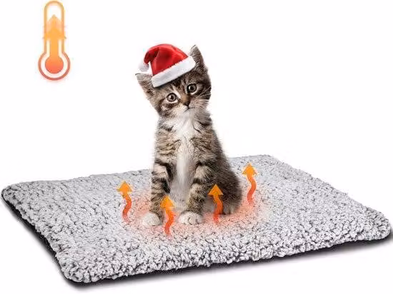 Tappetino autoriscaldante per cani - Tappetino per cani - Cuscino per cani - Coperta autoriscaldante per gatti - Tappetino riscaldante per gatti senza alimentazione elettrica - Morbido e soffice - Facile da usare - Adatto a gatti e piccoli animali domesti