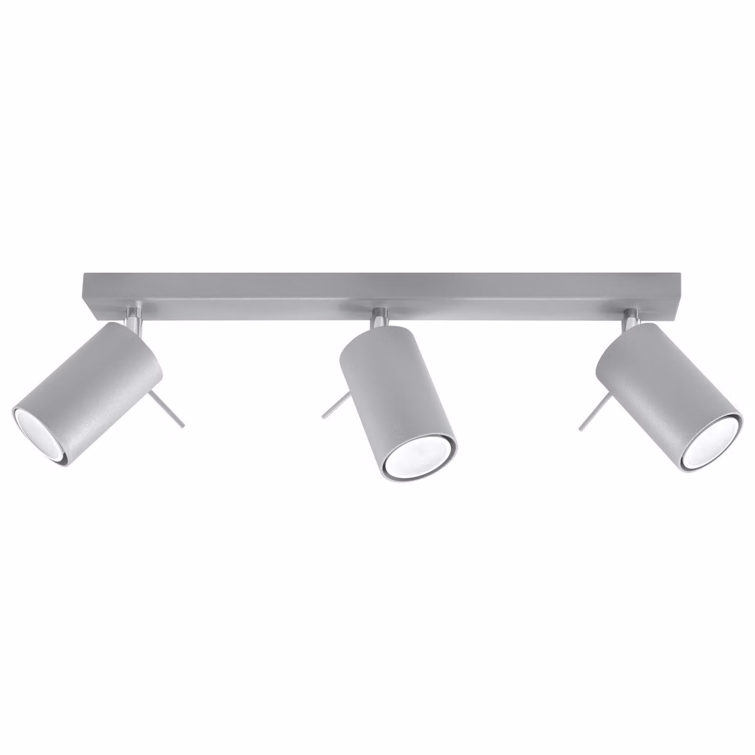 Lampada da soffitto RING 3 grigio 3xGU10 10W acciaio 16x6x45cm Sollux Lighting