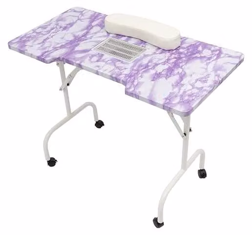 Tavolo per manicure con aspirazione, tavolo portatile per manicure, tavolo mobile per manicure, tavolo per manicure per saloni di bellezza