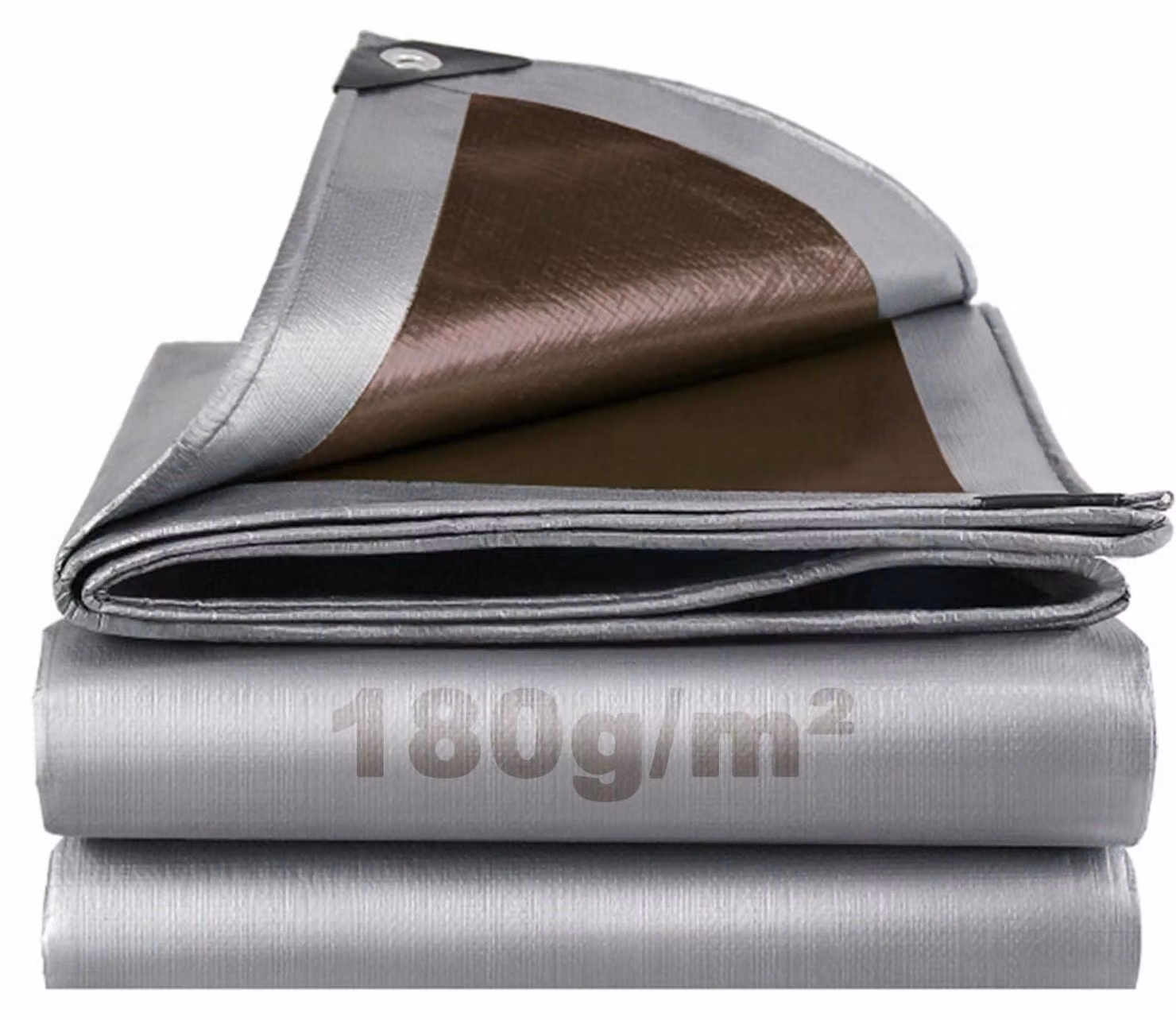 Telo protettivo 3x3 metri, impermeabile, 180 g/m², in polietilene (PE), con occhielli, stabilizzato contro i raggi UV, resistente allo strappo, colore grigio-moka