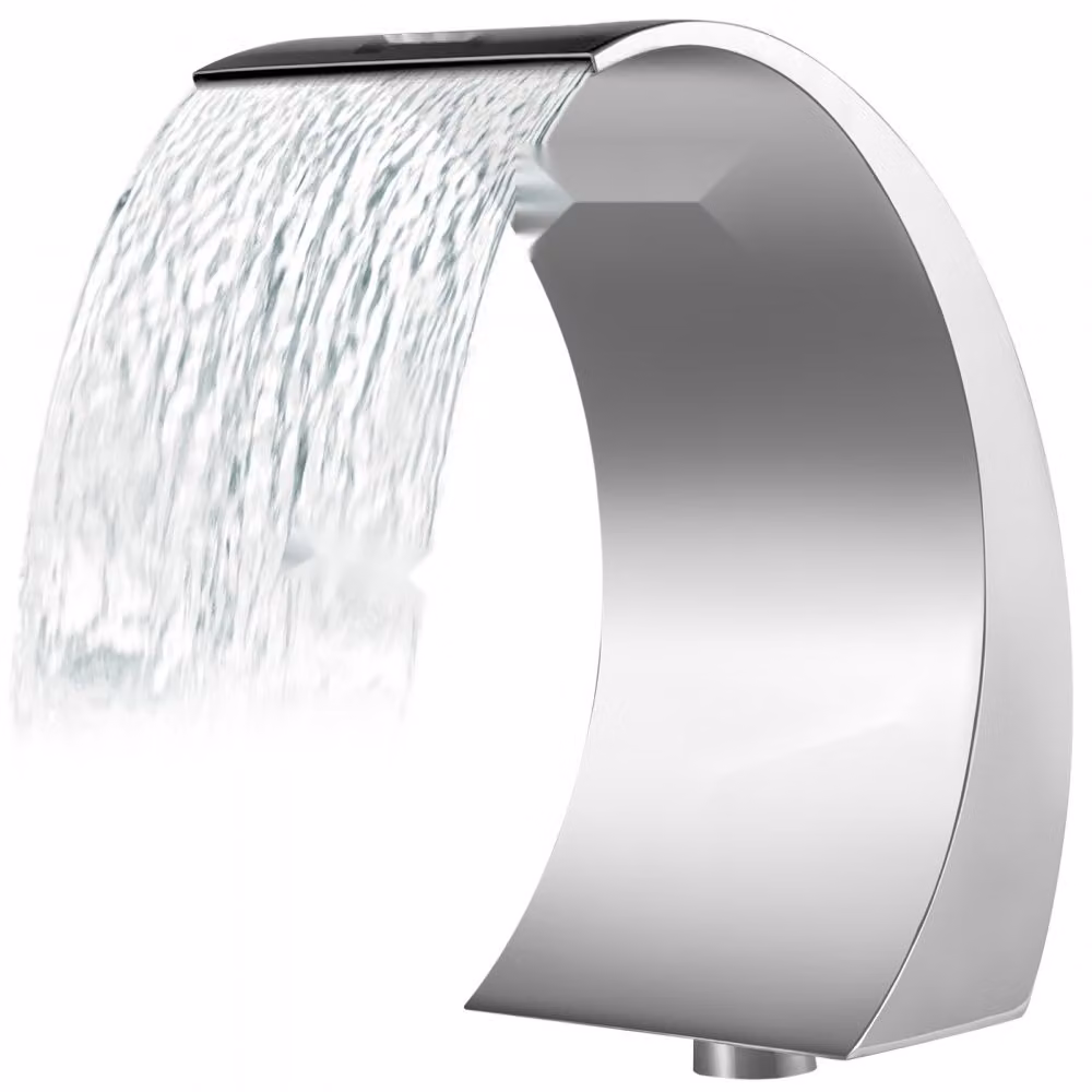 Doccia a spruzzo per piscina - doccia a spruzzo a cascata in acciaio inox - fontana per piscina - fontana di decorazione per laghetti da giardino - 30x60x45 cm