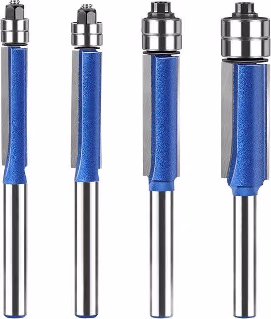 Set professionali per la lavorazione del legno - Gambo da 6 mm - Doppio cuscinetto - Fresatrice diritta