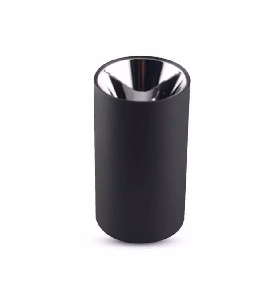 Portafaretto LED Montaggio a Plafone Rotondo GU10 Corpo Nero Riflettore Chromo
