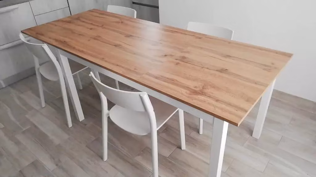 Tavolo da pranzo rettangolare allungabile in rovere nodato Mobili 2G L: 140 cm, P: 90 cm, H: 76 cm – 2