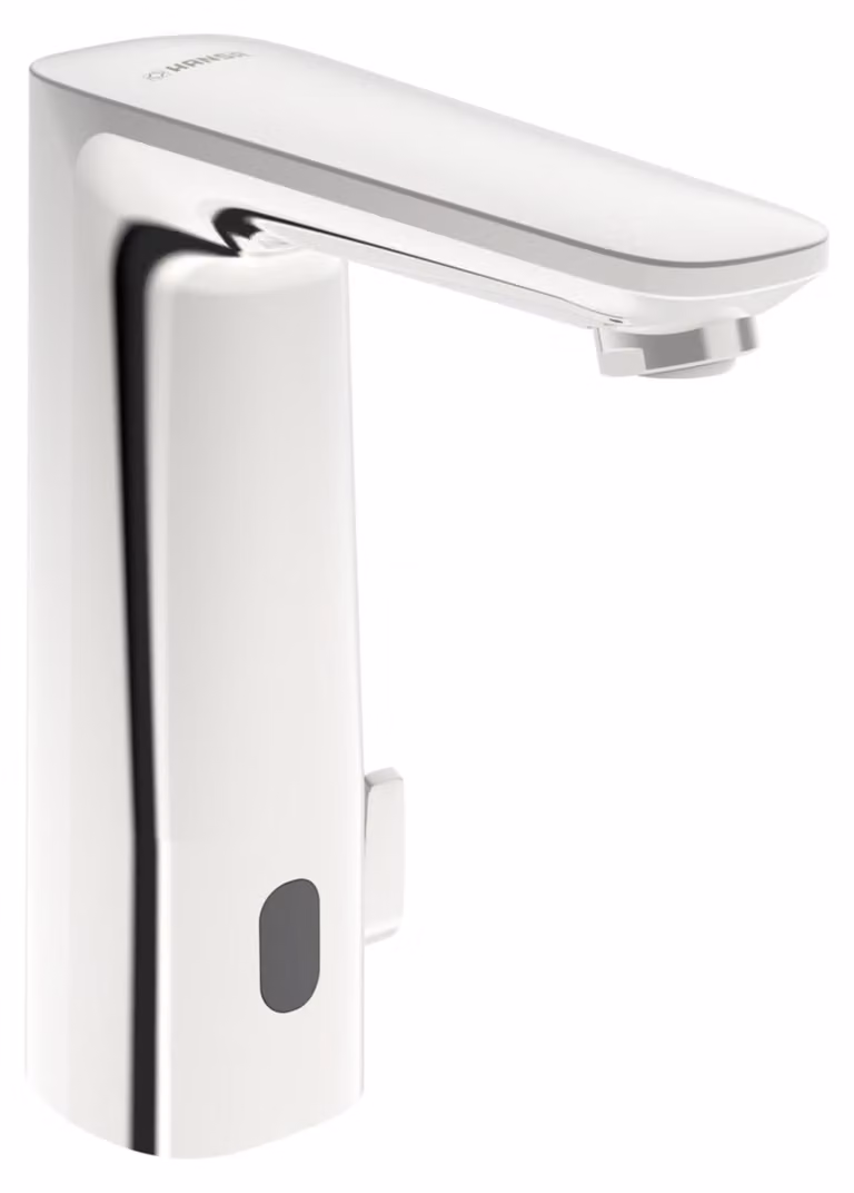 HANSA HANSAELECTRA Safety Mitigeur de lavabo, avec capteur, alimentation, saillie 118m, chrome, 93102009, 93102009
