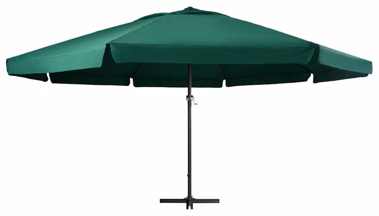 Ombrellone con asta in alluminio 600 cm verde