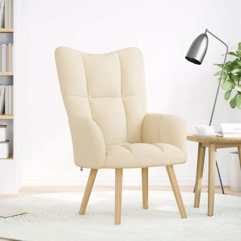 vidaXL Sedia Relax Crema in Tessuto