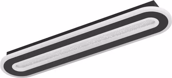 Plafoniera LED Eglo Macchioni Nero IP20 con regolazione temperatura colore da bianco caldo a bianco freddo, 2360 lumen e telecomando