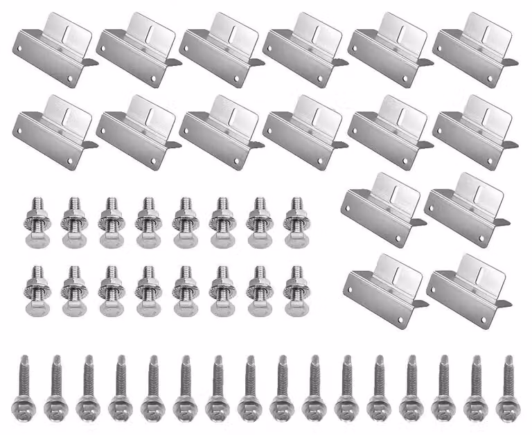 Supporto per il montaggio di pannelli solari, realizzato in alluminio leggero, facile da installare, set da 16 pezzi