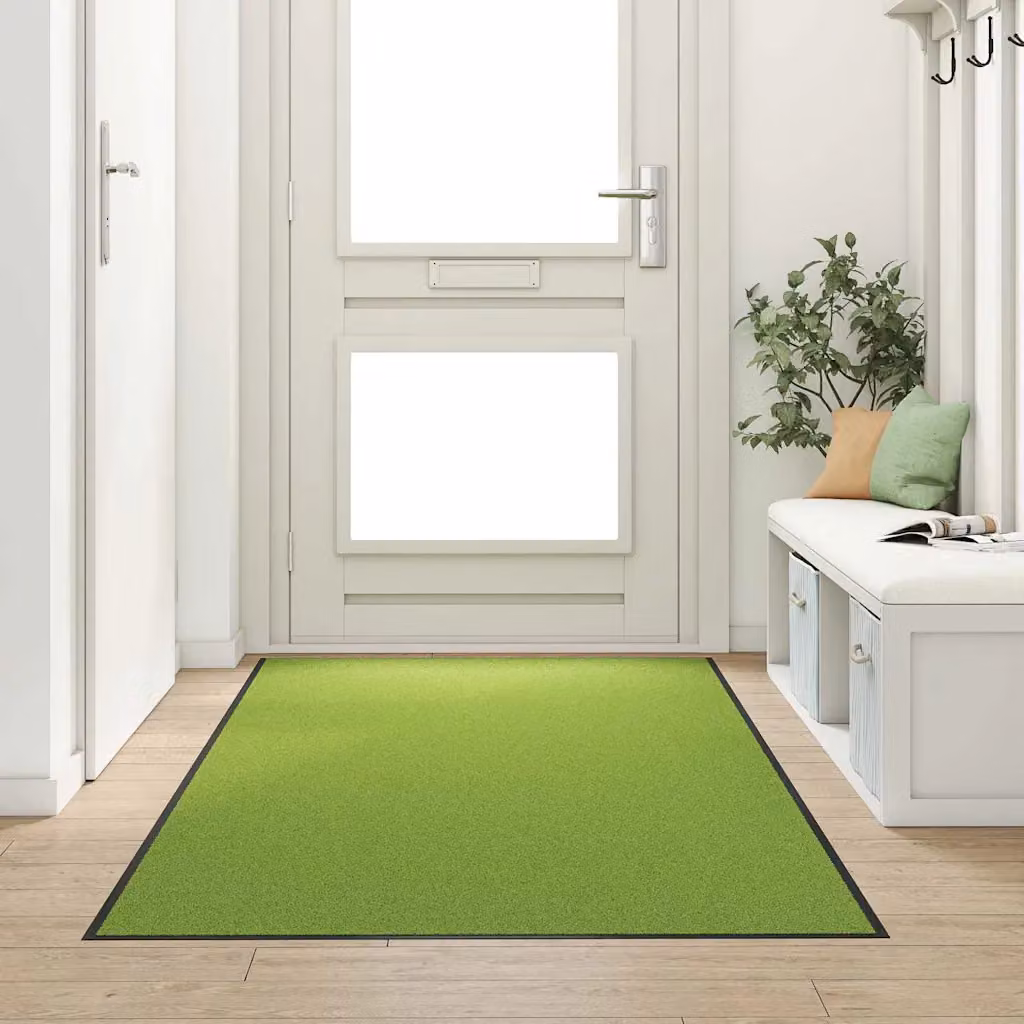 Tappetino vidaXL moderno rettangolare verde e nero in poliammide e PVC L: 300 cm, P: 120 cm, H: 1 cm