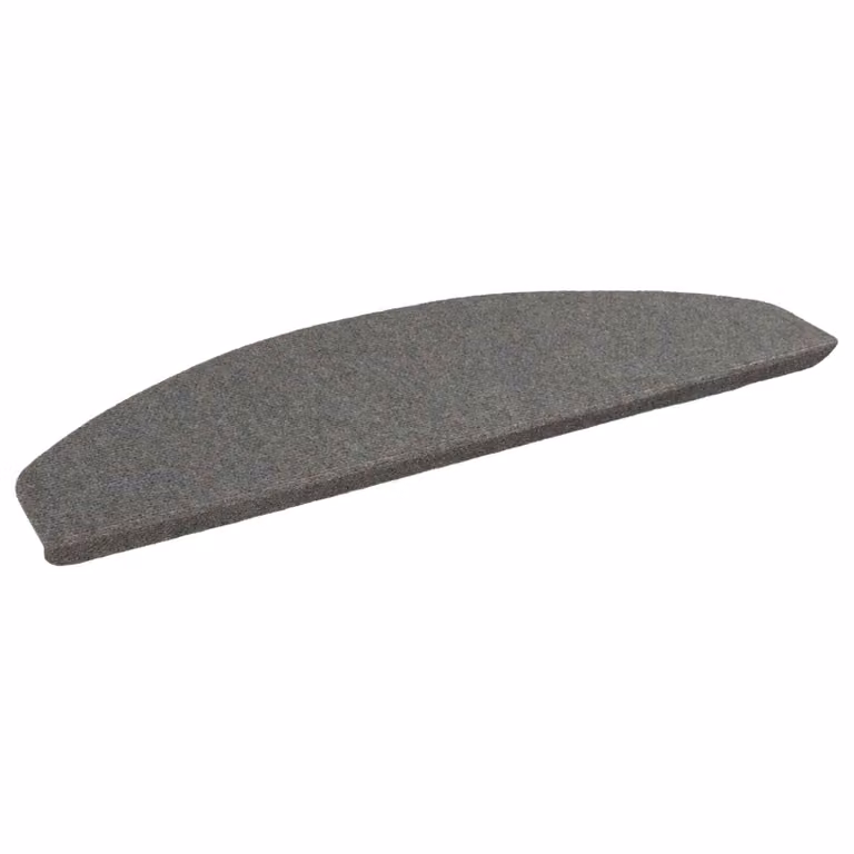 Set di 15 tappetini autoadesivi per scale vidaXL, antiscivolo e fonoassorbenti, Grigio, L 80 x P 24,5 x H 3,5 cm