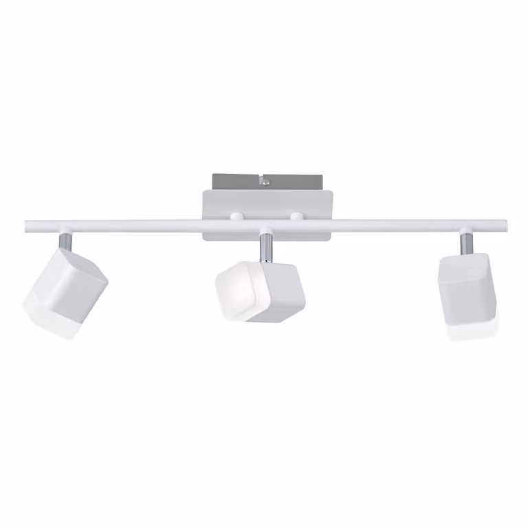 Plafoniera LED - bianca - 3 luci - L 48 cm