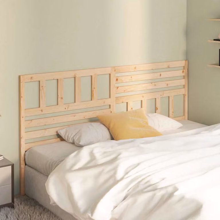 Testiera per letto vidaXL in legno massello di pino naturale stile rustico L: 186 cm, H: 100 cm, P: 4 cm