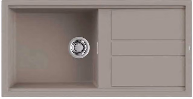 Lavello Elleci Incasso 1 vasca 100x51 Best 480 Granitek Grigio Tortora LGB48043