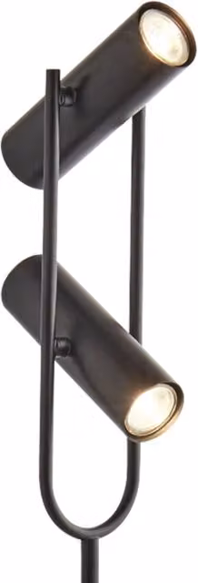 Piantana da terra moderna Searchlight in metallo nero con luce regolabile GU10