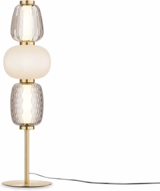 Maytoni Lampada da tavolo moderna Pattern 1 luce LED integrato oro metallo vetro