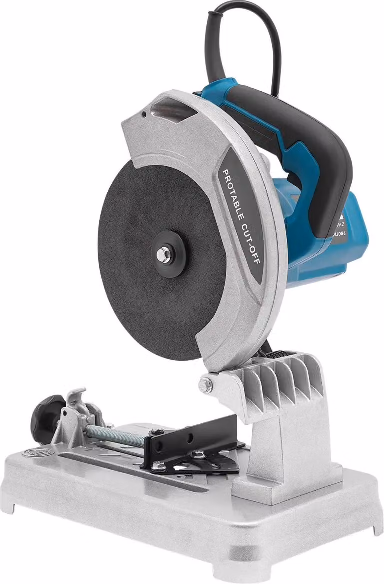 Sega elettrica da banco/sega circolare - 1200 W - Lama da 185 mm - Angolo obliquo 0-45° - Funzionamento a rete 220-230 V spina UE - Motore in rame puro - Blu chiaro