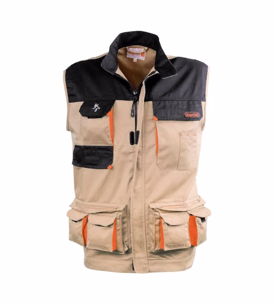 Gilet Colore Beige e Nero. Taglia XL