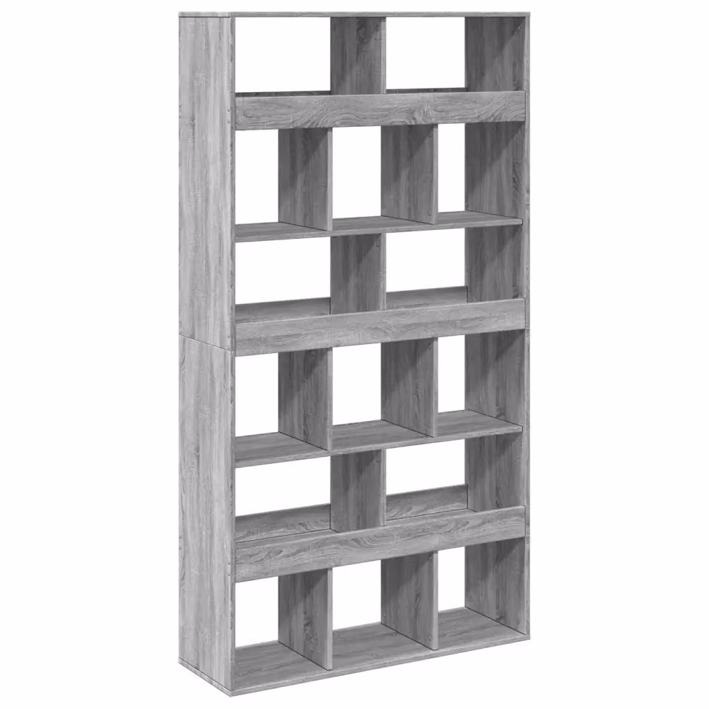 Libreria VIDAXL Grigio Opaco in MDF con Pannello Posteriore per Soggiorno L: 100 cm, P: 33 cm, H: 187,5 cm – 2