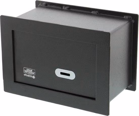 Cassaforte a muro con chiave - Cassaforte da incasso Point-Safe - 35 litri - 66 kg - PW 1 S - Nero