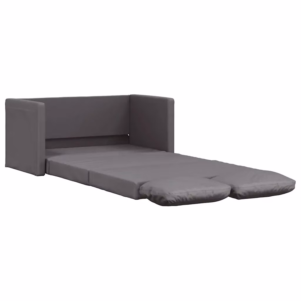 Divano Letto da Terra 2 in 1 vidaXL Grigio in Similpelle con Struttura in Metallo L: 112 cm, P: 174 cm, H: 55 cm – 2