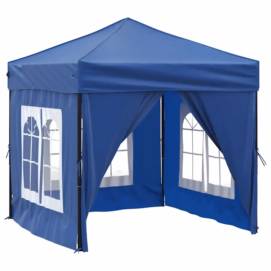 Tenda Gazebo Pieghevole per Feste con Pareti Laterali Blu DESIGN IN L/P: 200 x 200 cm – 2