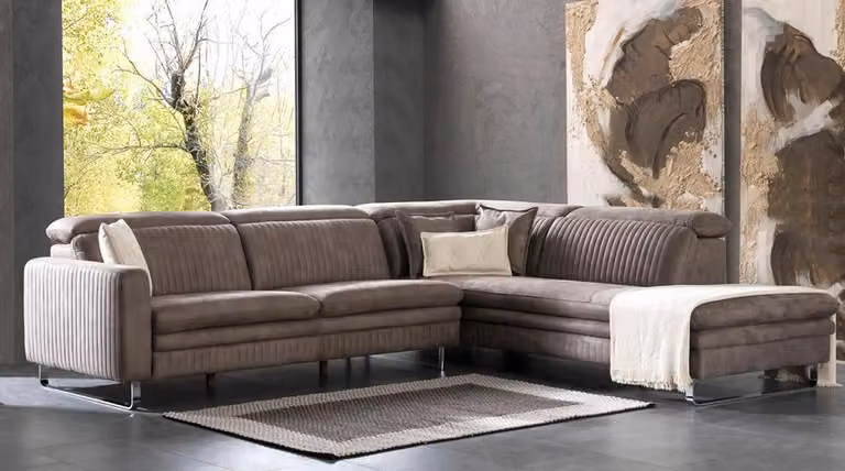 Wohnlandschaft Eckcouch Ecklounge Polsterecke Ecksofa Design Sofa Couch 300x250