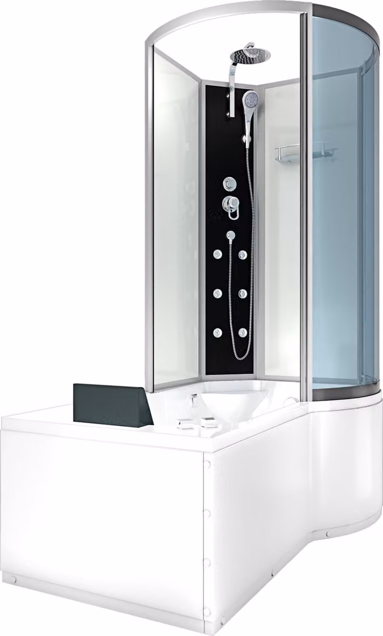 Combinazione Whirlpool Dusche K50-L00-WP-EC Duschkabine Wanne 170x100