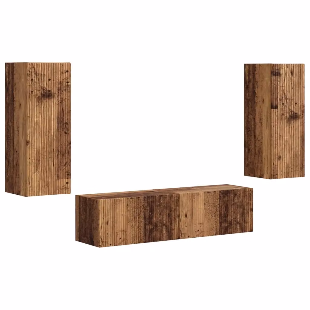 Set di 2 mobili TV moderni vidaXL in legno ingegnerizzato marrone per soggiorno – 2
