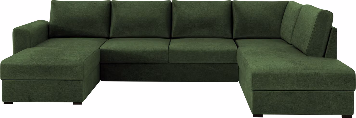 MIRJAN24 Divano ad angolo Wilma, divano ad angolo del produttore, divano letto a U, elegante divano componibile, set di divani per soggiorno (colore: Clara 215.10, lato: destro)