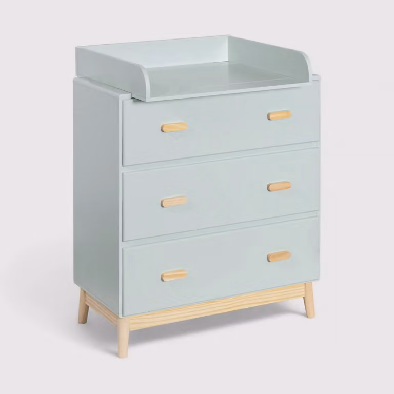 Tessen - Mobiletto con fasciatoio removibile e 3 cassetti