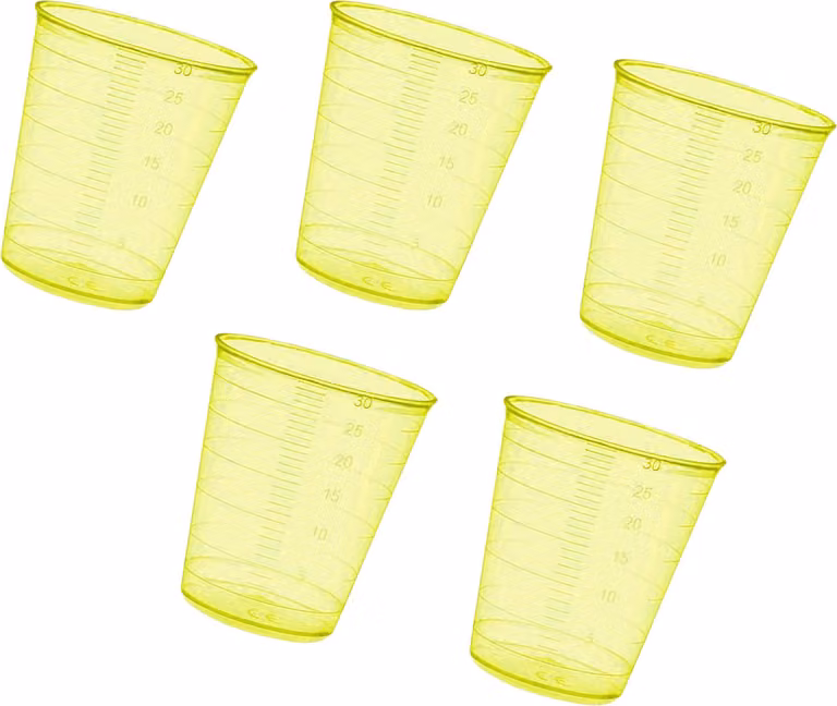 Set di 160 misurini (30 ml, giallo, PP, per uso frequente)