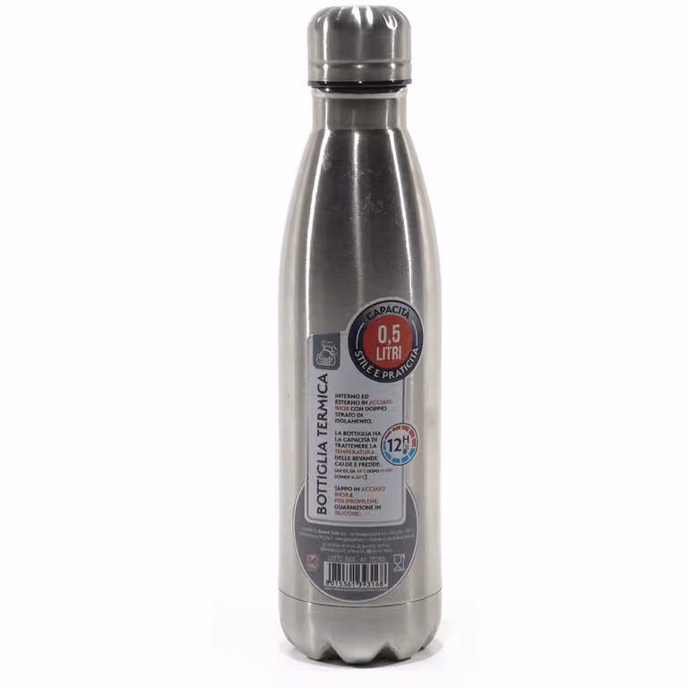 GUSTO CASA Bottiglia Termica Silver 500 ml