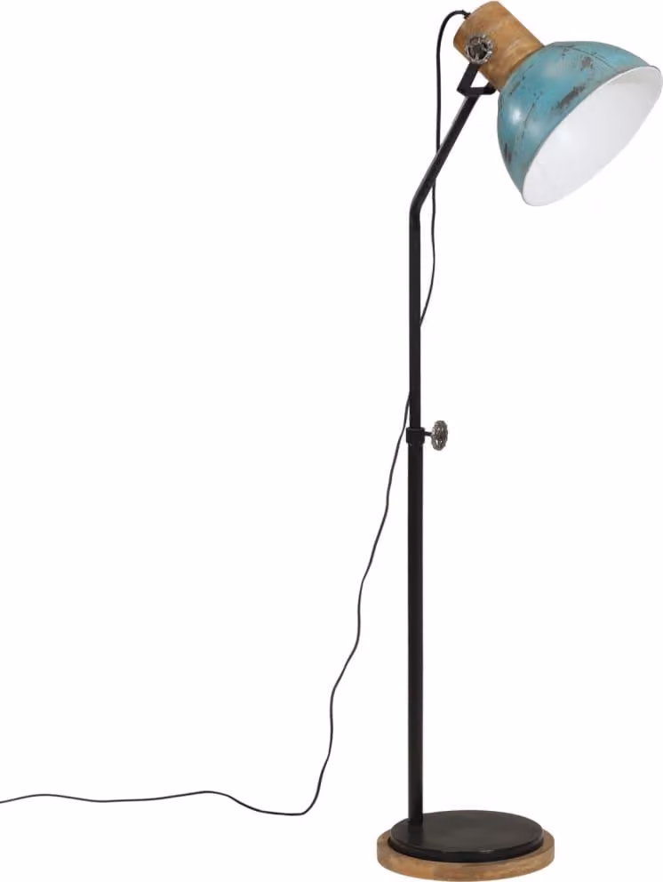 vidaXL Lampada da terra 25 W Blu 30x30x100-150 cm E27