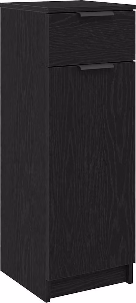 Mobile da Bagno Rovere nero 32 x 34 x 90 cm Legno multistrato